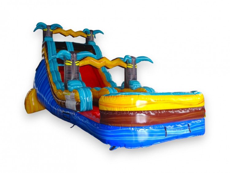 15' Tropic Shock Single Lane Water Slide