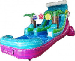 15' Summer Luau Single Lane Water Slide