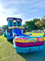 18' Island Flow Dual Lane Water Slide